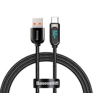 Baseus CASX020001 66W USB to USB-C / Type-C Digital Display Fast Charging Data Cable, Cable Length:1m(Black)