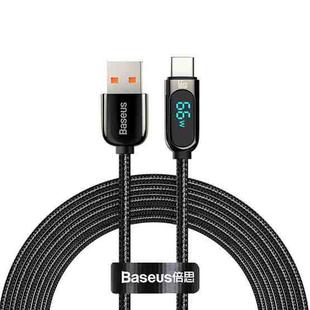 Baseus CASX020101 66W USB to USB-C / Type-C Digital Display Fast Charging Data Cable, Cable Length:2m(Black)