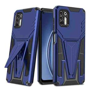 For Motorola Moto G Stylus 2021 Super V Armor PC + TPU Shockproof Case with Invisible Holder(Blue)