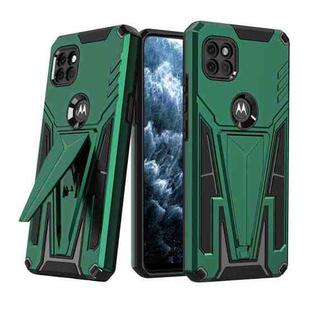 For Motorola One 5G Ace Super V Armor PC + TPU Shockproof Case with Invisible Holder(Dark Green)