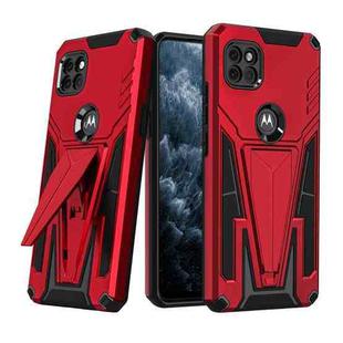 For Motorola One 5G Ace Super V Armor PC + TPU Shockproof Case with Invisible Holder(Red)