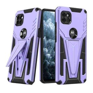 For Motorola One 5G Ace Super V Armor PC + TPU Shockproof Case with Invisible Holder(Purple)