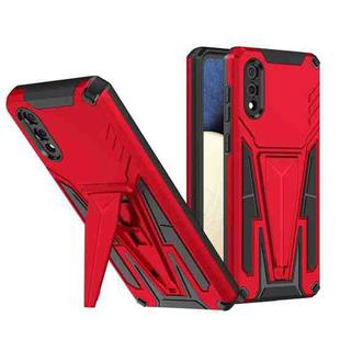 For Samsung Galaxy A02 Super V Armor PC + TPU Shockproof Case with Invisible Holder(Red)