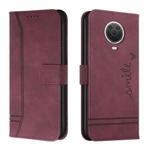 For Nokia G10 / G20 / G30 Retro Skin Feel Horizontal Flip Soft TPU + PU Leather Case(Wine Red)