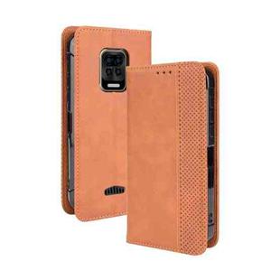 For Doogee S59 / S59 Pro Magnetic Buckle Retro Crazy Horse Texture Horizontal Flip Leather Case with Holder & Card Slots & Photo Frame(Brown)