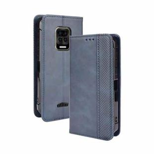 For Doogee S59 / S59 Pro Magnetic Buckle Retro Crazy Horse Texture Horizontal Flip Leather Case with Holder & Card Slots & Photo Frame(Blue)