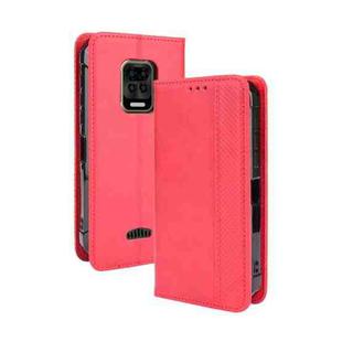 For Doogee S59 / S59 Pro Magnetic Buckle Retro Crazy Horse Texture Horizontal Flip Leather Case with Holder & Card Slots & Photo Frame(Red)