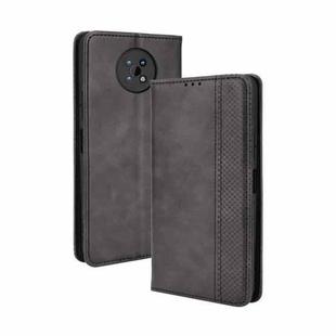 For Nokia C50 5G Magnetic Buckle Retro Crazy Horse Texture Horizontal Flip Leather Case with Holder & Card Slots & Photo Frame(Black)