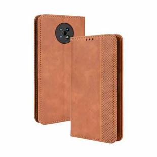 For Nokia C50 5G Magnetic Buckle Retro Crazy Horse Texture Horizontal Flip Leather Case with Holder & Card Slots & Photo Frame(Brown)