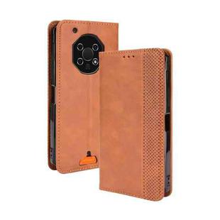 For Oukitel WP13 5G Magnetic Buckle Retro Crazy Horse Texture Horizontal Flip Leather Case with Holder & Card Slots & Photo Frame(Brown)