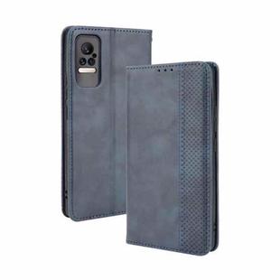 For Xiaomi Civi Magnetic Buckle Retro Crazy Horse Texture Horizontal Flip Leather Case with Holder & Card Slots & Photo Frame(Blue)