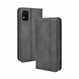 For ZTE Blade A31 Magnetic Buckle Retro Crazy Horse Texture Horizontal Flip Leather Case with Holder & Card Slots & Photo Frame(Black)