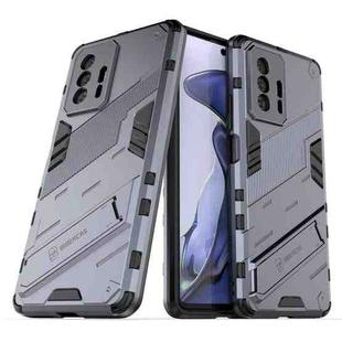 For Xiaomi Mi 11T / 11T Pro Punk Armor 2 in 1 PC + TPU Shockproof Case with Invisible Holder(Gray)