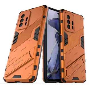 For Xiaomi Mi 11T / 11T Pro Punk Armor 2 in 1 PC + TPU Shockproof Case with Invisible Holder(Orange)