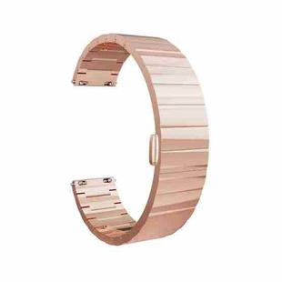 For Samsung Galaxy Watch4 Classic 42mm/46mm Steel Watch Band(Rose Gold)