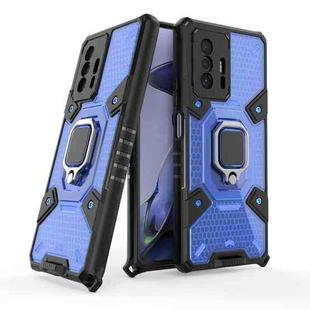 For Xiaomi Mi 11T / 11T Pro Space PC+TPU Shockproof Case with Ring Holder(Blue)