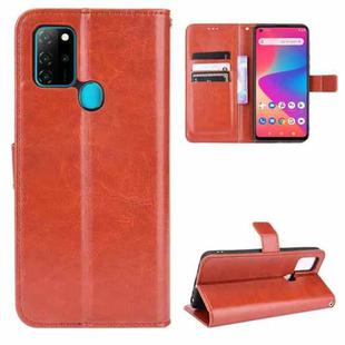 For BLU G91 Crazy Horse Texture Horizontal Flip Leather Case with Holder & Card Slots & Lanyard(Brown)