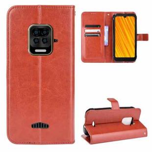 For Doogee S59 / S59 Pro Crazy Horse Texture Horizontal Flip Leather Case with Holder & Card Slots & Lanyard(Brown)