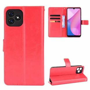 For Blackview Oscal C20 Crazy Horse Texture Horizontal Flip Leather Case with Holder & Card Slots & Lanyard(Red)