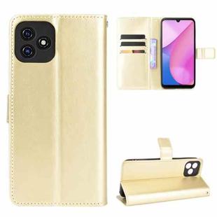 For Blackview Oscal C20 Crazy Horse Texture Horizontal Flip Leather Case with Holder & Card Slots & Lanyard(Gold)