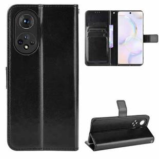 For Honor 50 Crazy Horse Texture Horizontal Flip Leather Case with Holder & Card Slots & Lanyard(Black)