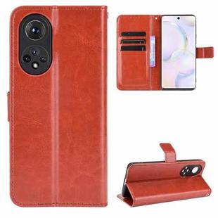 For Honor 50 Crazy Horse Texture Horizontal Flip Leather Case with Holder & Card Slots & Lanyard(Brown)