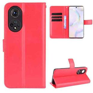 For Honor 50 Crazy Horse Texture Horizontal Flip Leather Case with Holder & Card Slots & Lanyard(Red)