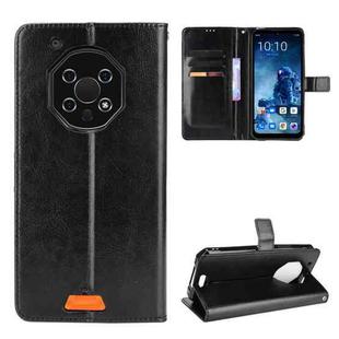 For Oukitel WP13 5G Crazy Horse Texture Horizontal Flip Leather Case with Holder & Card Slots & Lanyard(Black)
