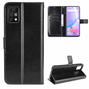 For Umidigi A11 Pro Max Crazy Horse Texture Horizontal Flip Leather Case with Holder & Card Slots & Lanyard(Black)