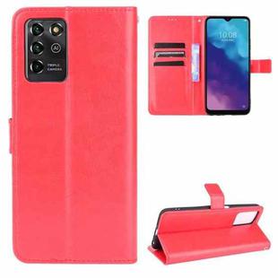 For ZTE Blade V30 Vita / V2022 Crazy Horse Texture Horizontal Flip Leather Case with Holder & Card Slots & Lanyard(Red)