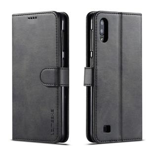 For Galaxy A10 / M10 LC.IMEEKE Calf Texture Horizontal Flip Leather Case, with Holder & Card Slots & Wallet(Black)