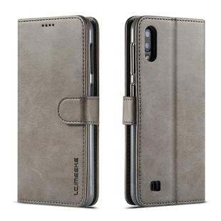 For Galaxy A10 / M10 LC.IMEEKE Calf Texture Horizontal Flip Leather Case, with Holder & Card Slots & Wallet(Grey)