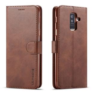 For Galaxy A6 (2018) LC.IMEEKE Calf Texture Horizontal Flip Leather Case, with Holder & Card Slots & Wallet(Brown)