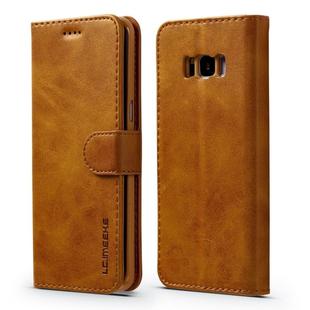 For Galaxy S8 LC.IMEEKE Calf Texture Horizontal Flip Leather Case, with Holder & Card Slots & Wallet(Brown)