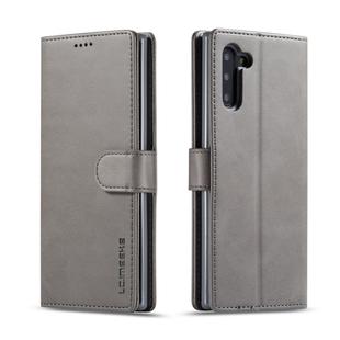 For Galaxy Note 10 LC.IMEEKE Calf Texture Horizontal Flip Leather Case, with Holder & Card Slots & Wallet(Grey)