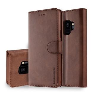For Galaxy S9 LC.IMEEKE Calf Texture Horizontal Flip Leather Case, with Holder & Card Slots & Wallet(Brown)