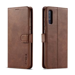 For Galaxy A70 LC.IMEEKE Calf Texture Horizontal Flip Leather Case, with Holder & Card Slots & Wallet(Brown)