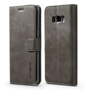 For Galaxy S8 Plus LC.IMEEKE Calf Texture Horizontal Flip Leather Case, with Holder & Card Slots & Wallet(Grey)