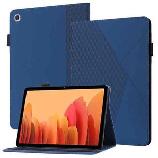 For Samsung Galaxy Tab A7 10.4 2020 T500/T505 Rhombus Skin Feel Horizontal Flip Tablet Leather Case with Card Slots & Holder(Royal Blue)