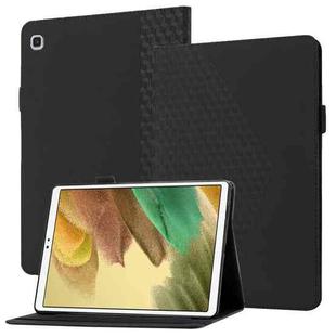 For Samsung Galaxy Tab A7 Lite 8.7 T220/T225 Rhombus Skin Feel Horizontal Flip Tablet Leather Case with Card Slots & Holder(Black)