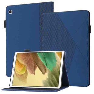 For Samsung Galaxy Tab A7 Lite 8.7 T220/T225 Rhombus Skin Feel Horizontal Flip Tablet Leather Case with Card Slots & Holder(Royal Blue)