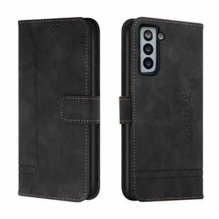 For Samsung Galaxy S22 Retro Skin Feel Horizontal Flip Soft TPU + PU Leather Case(Black)