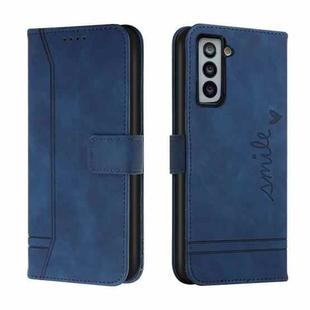For Samsung Galaxy S22 Retro Skin Feel Horizontal Flip Soft TPU + PU Leather Case(Blue)