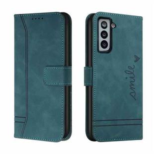 For Samsung Galaxy S22 Retro Skin Feel Horizontal Flip Soft TPU + PU Leather Case(Dark Green)