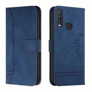 For vivo Y12 / Y15 / Y17 / Y11 Retro Skin Feel Horizontal Flip Soft TPU + PU Leather Case(Blue)