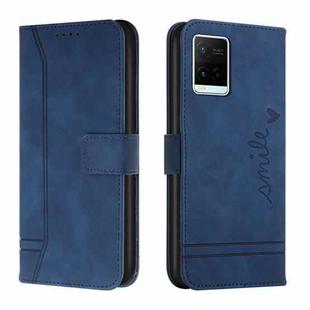 For vivo Y21 Retro Skin Feel Horizontal Flip Soft TPU + PU Leather Case(Blue)