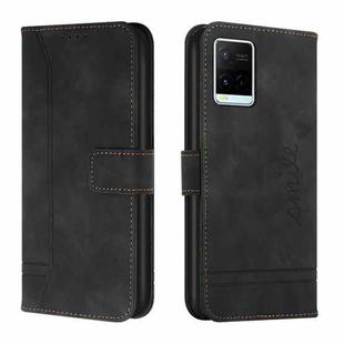 For vivo Y21(2021) / Y33s / Y21s Retro Skin Feel Horizontal Flip Soft TPU + PU Leather Case(Black)