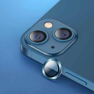 USAMS US-BH789 Metal Phone Rear Camera Lens Glass Film For iPhone 13 / 13 mini(Blue)