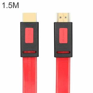 ULT-unite 4K Ultra HD Gold-plated HDMI to HDMI Flat Cable, Cable Length:1.5m(Transparent Red)