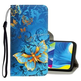 For Galaxy A10 / M10 3D Colored Drawing Horizontal Flip PU Leather Case with Holder & Card Slots & Wallet(Jade Butterfly)